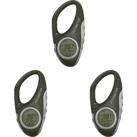 3X AltimèTre ÉLectronique Mousqueton AltimèTre ThermomèTre Portable PêChe en Plein Air Mode PréVision MéTéO Compteur Gadget ExtéRieur (1/5)