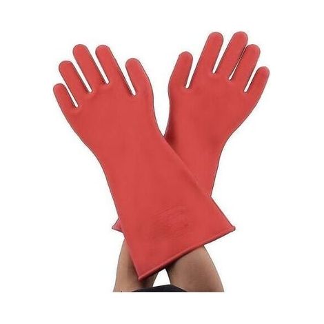 Gants isolants en caoutchouc pour électricien haute tension - Gants de travail de protection pour électricien de sécurité 12 kV (SKU produit : 97313083 SKU Offre : mkh25.9.8-15) (1/4)