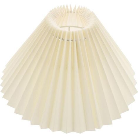 Plissierter Lampenschirm, Stofflampenschirm, Hängelampenschirm, Papierpendellampenschirm, weiß, oberer Durchmesser 80 mm, Durchmesser (1/5)