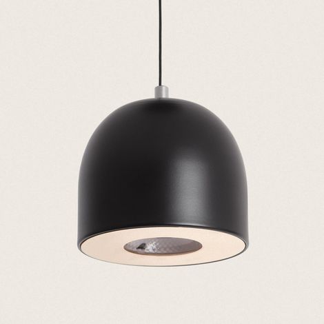 Lámpara Colgante LED 8W Regulable en Altura Metal Arya  Negro