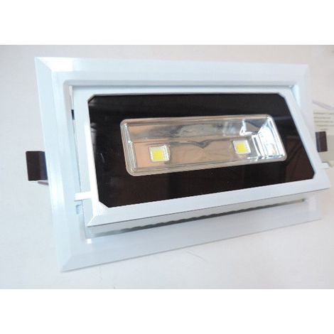 Encastré LED 20W rectangulaire orientable 230x145mm COB blanc froid 6000K 1650lm 230V downlight 80° Square (1/3)