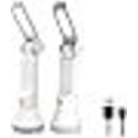 Lampe de poche portable, 2 pièces lampe de poche rechargeable à LED à haute luminosité pour le camping, lampe de bureau pliante d'urgence avec 3 modes d'éclairage, projecteur portatif extérieur (1/5)