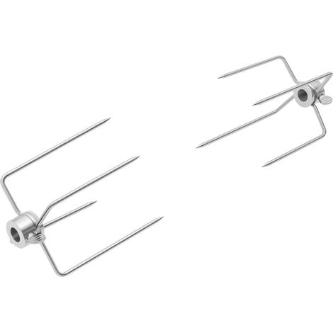 Edelstahl-Bratengabel, Grillgabel, Rotisserie-Fleischgabel