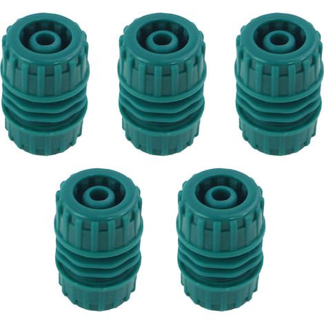 ensemble de 5 raccords de connecteur adaptateur de réparation de 12 mm - pour tuyau d'arrosage 1/2 pouce - plastique ABS, vert foncé