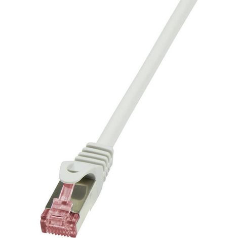 Câble réseau RJ45 CAT 6 S / FTP LogiLink - 2 connecteurs RJ45 - 10 m - Gris - CQ2092S (1/3)