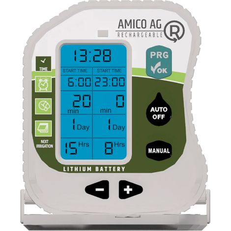 Programador de Riego a Pilas RAIN AMICO AG R. Adecuado para Pequeños Huertos e Invernaderos 1 Zona (1/2)
