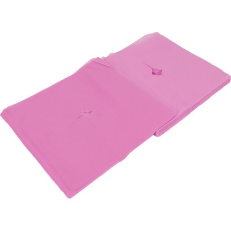 Lot de 100 housses d'appui-tête jetables, perforées, respirantes et absorbantes, pour salons de beauté (rose). (1/5)
