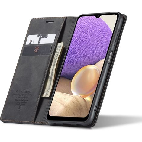 Étui portefeuille en cuir noir Caseme pour Samsung Galaxy A32 5G (1/5)