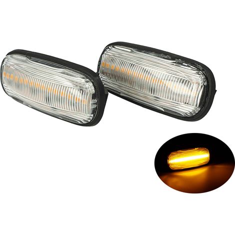 Kit Freccia Laterale a Led Side Marker Lente Trasparente Luce Arancione Per Land Rover Discovery 2 Freelander 1 OEM XGB100310L (1/2)