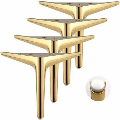 Set of 4, 15 cm, golden triangle with golden feet, electroplating polishing process MUMU (1/4)