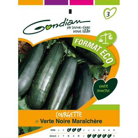 Gondian - Courgette Verte Noire Maraichère format eco