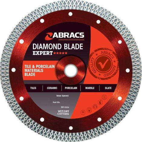 Abracs EXPERT 115mm x 1.2mm x 22mm TCB Tile & Porcelain Cutting Diamond Blade