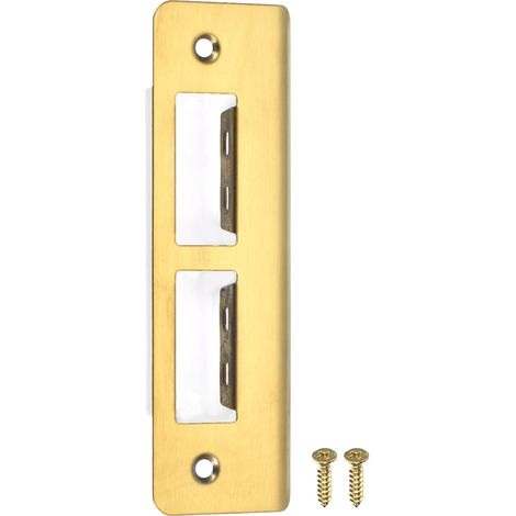 Plaque de Gâche de Porte 134mm x 40mm Couleur Or (1/4)