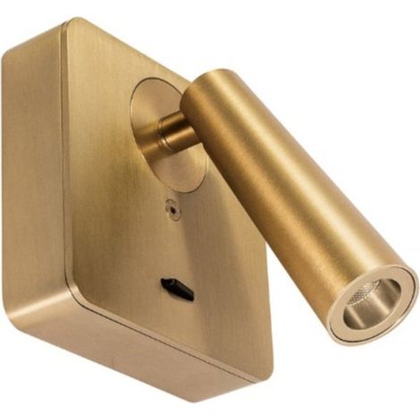 Applique classico gea led gap592 led alluminio oro metacrilato orientabile