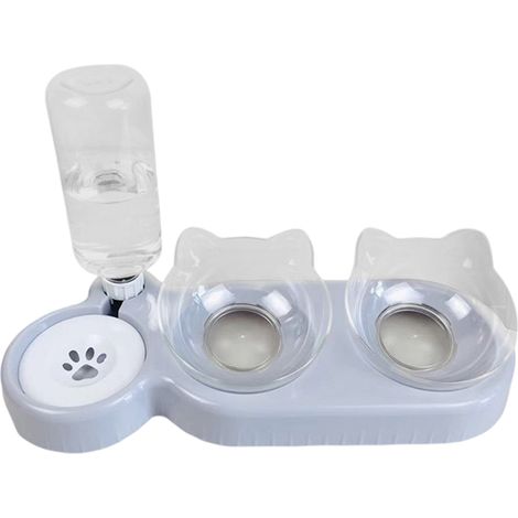 3-in-1 Katzennapf, kippbarer, erhöhter Katzennapf, Futter- und Wasserspender für Katzen