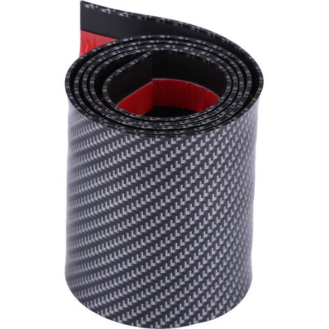Autocollants voiture protecteur seuil de porte caoutchouc fibre carbone tuning universel (10 x 100 cm) (1/5)