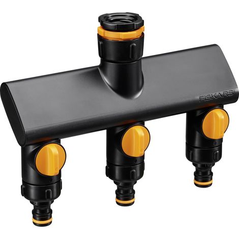 Fiskars 1070578 Comfort Distributeur d'eau 3 voies avec vanne de régulation (1/5)