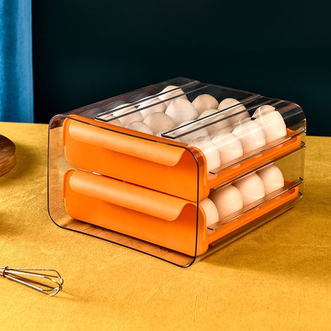 Boîte de rangement pour œufs 32 compartiments, tiroir de rangement pour réfrigérateur (1/5)