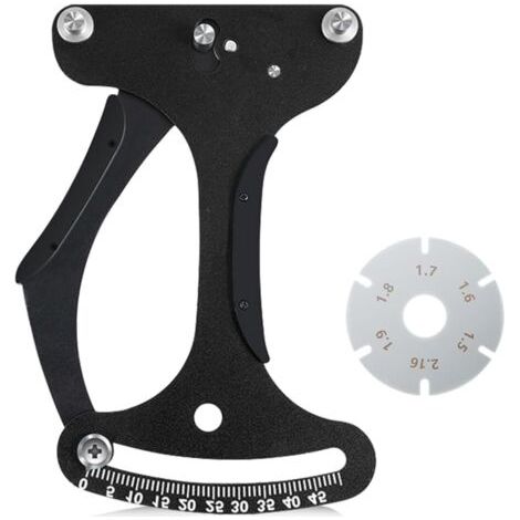 Tensiomètre à rayons, outil d'étalonnage du tensiomètre à rayons de vélo avec spécifications étriers de frein outil de réglage du tendeur de rayons de vélo précis pour une variété de rayons, noir (1/5)