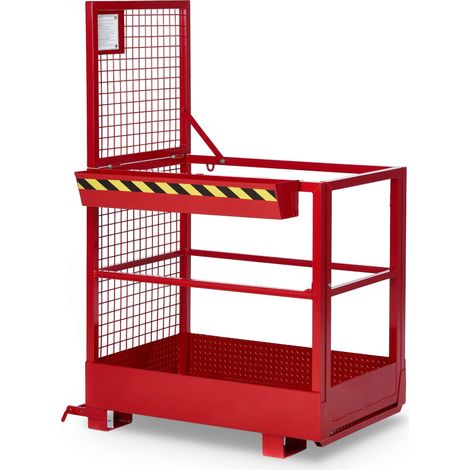 RR Industrietechnik Arbeitskorb Typ RAK-SLIM 800x800x1910mm RAL3000 Feuerrot