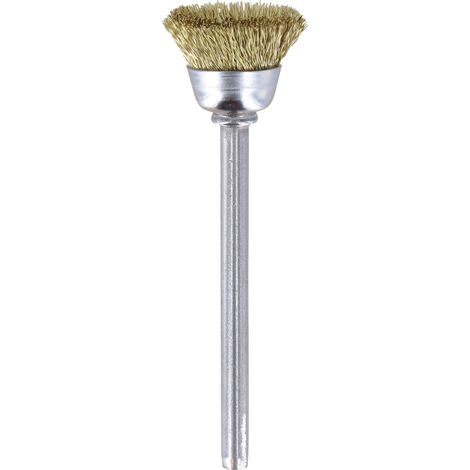 Brosse en laiton Dremel 536 - kit d'accessoires pour outil multifonction avec 2 brosses en laiton Ø13 mm pour dérouiller, ébavurer et nettoyer le métal, l'or, le cuivre, l'acier, la tôle, le laiton et (1/2)