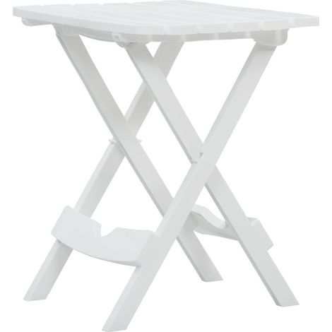 Table de jardin pliable Table d'appoint, Table de Balcon, 45,5x38,5x50 cm Blanc OIB3530E (1/5)