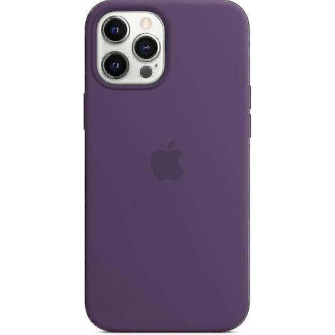 Coque silicone pour iPhone 12 Pro Max, violet, étui de protection souple et antidérapant (1/2)