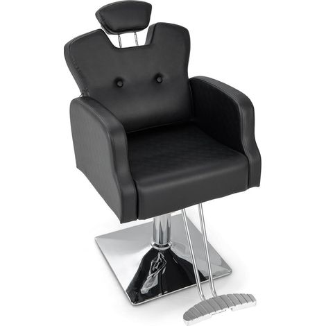 360° fauteuil de coiffure noir, chaise de salon hydraulique pour coiffure, hauteur réglable et appuie-tête 8 positions (1/5)