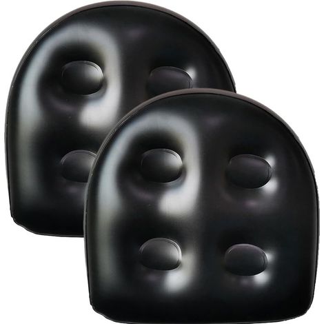 Lot de 2 rehausseurs de siège de voiture gonflables avec ventouse - 47 x 37 x 15 cm - Noir (1/5)