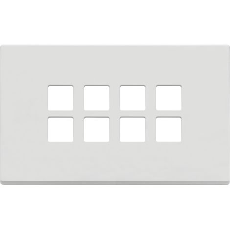 VIMAR - 22694.01 Placa plana 4Mx8, Blanco mate