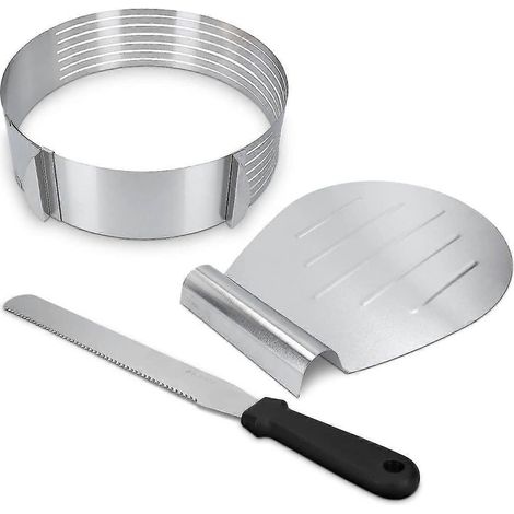 Coupe-gâteau en acier inoxydable, ensemble de 3 cercles à gâteau, 23-30 cm (1/2)