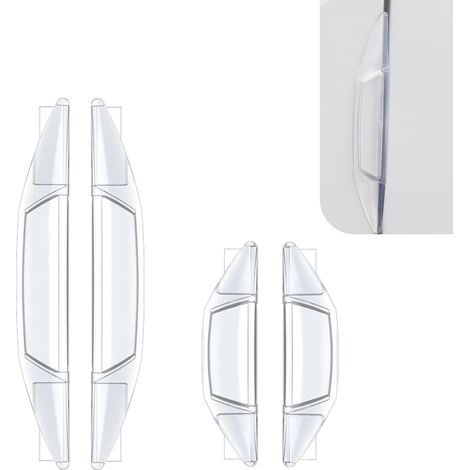 Protector de borde de puerta de 4 piezas, tira de protección contra colisiones, protección contra arañazos, tira embellecedora de borde de puerta de coche universal transparente (1/5)