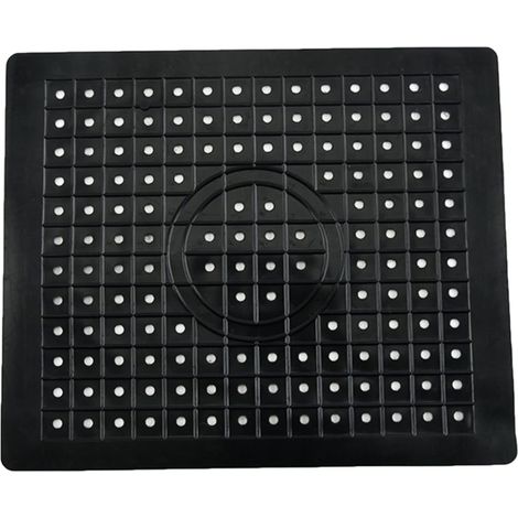 Rutschfeste Abtropfmatte, Schnellabtropfer, rutschfeste Spülbeckenmatte aus weichem Gummi, Wärmedämmschutz, multifunktional, für Badezimmer, Zuhause, Farbe: Schwarz (1/4)
