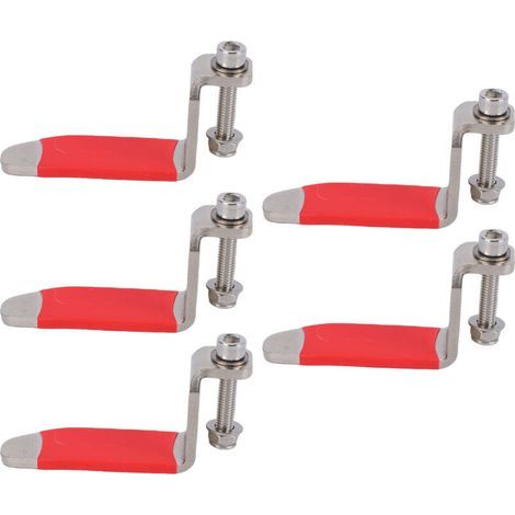Lot de 5 crochets pneumatiques en forme de L pour cloueuses pneumatiques, marteaux et soufflettes, avec raccord rotatif en acier inoxydable. (1/5)