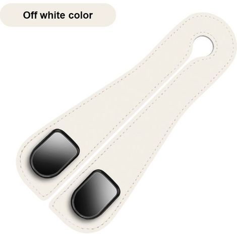 Crochets bimétal en cuir PU pour voiture, crochet de support de rangement arrière, pour banquette arrière, blanc Beige(2 PCS) (1/5)