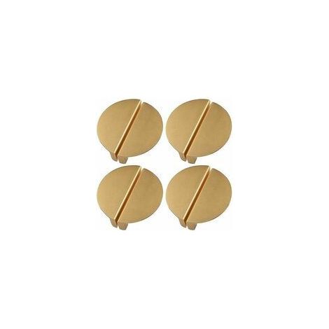 8 pcs Champagne Gold Drawer Pulls, 6.4cm Half-Moon Drawer Pulls (1/5)