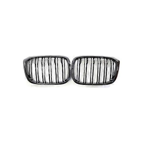 Doppelstreifen-Kühlergrill für BMW X3 X4 G01 G02 G08 2018–2021 Links 51712462817 Rechts 51712462818 Mittlerer Kühlergrill