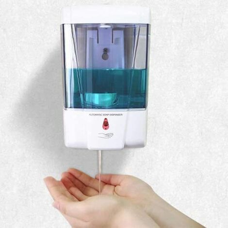 Aiperq Distributeur de Savon Automatique,700ML Distributeur Savon Mural sans Contact avec Capteur Infrarouge,Distributeur Savonse pour Bains Appropriée,Cuisines,Hôtel,Restaurant (1/5)