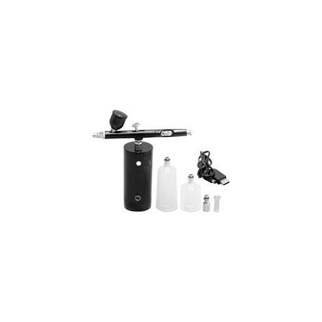 Kit aérographe rechargeable USB, compresseur double action, noir, pour maquillage, peinture –