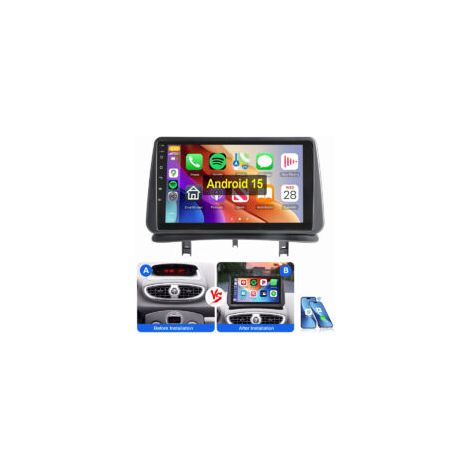 Pour RENAULT CLIO MK3 2005-2011 Android 15 Carplay Autoradio GPS WIFI BT SWC 1+32G (1/5)
