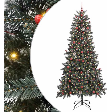 Sapin de Noël artificiel Vert 240 cm PVC, plastique et acier vidaXL (1/5)