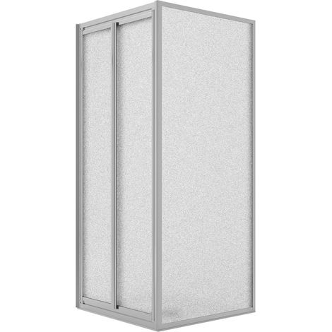 Duschkabine eckig Saloon mit 2 Schwenktüren Strukturglas h 185 mod. Clint 90x90 cm Öff. 90