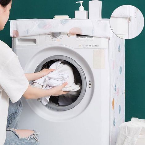 Housse anti-poussière - - Imperméable - Protection machine à laver - Sèche-linge frontal - Anti-UV (1/4)