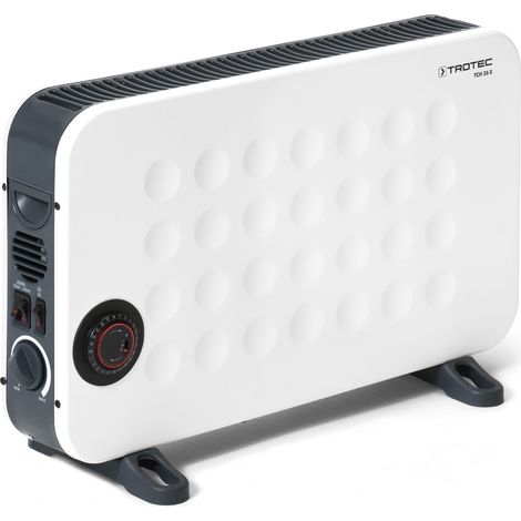 TROTEC Heizkörper elektro TCH 26 E – Heizleistung 750 W / 1250 W / 2000 W – Konvektor mobil, weiß