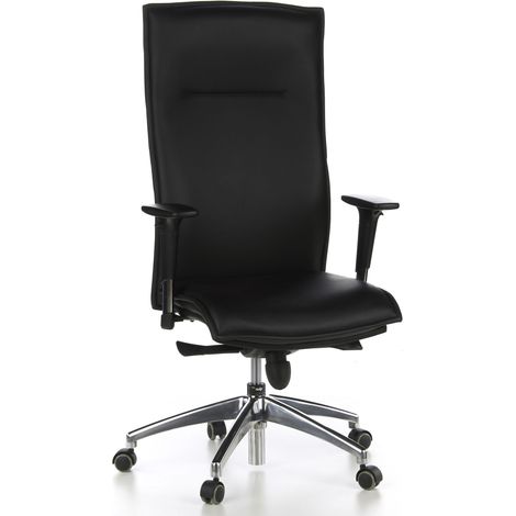 Bürostuhl / Chefsessel MURANO 20 Leder schwarz hjh OFFICE