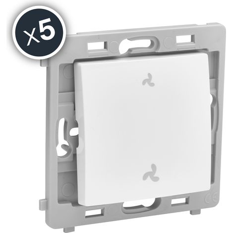 DEBFLEX - CALY MECANISME COMMANDE VMC BLANC BOITE DE 5 - 802020 (1/4)