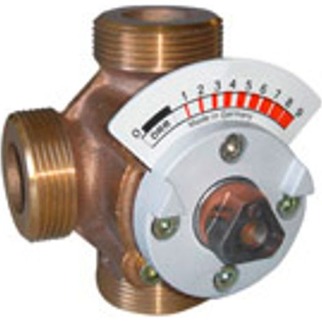 Resideo Miscelatore universale a 3 vie DRR bronzo rosso, PN 10 DN 25, Valore Kvs 6,3, DRR25-6.3