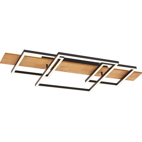 QAZQA Design-Deckenleuchte schwarz quadratisch inkl. LED