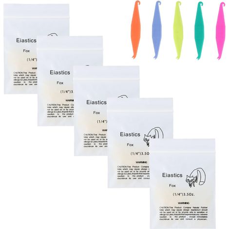 500 Pièces élastique Dentaire, Elastique Orthodontique, élastiques Dentaires En Caoutchouc, Convient Aux Appareils Orthodontiques, Aux Espaces et Aux Dents Tordues (Renard 1/4") (1/5)
