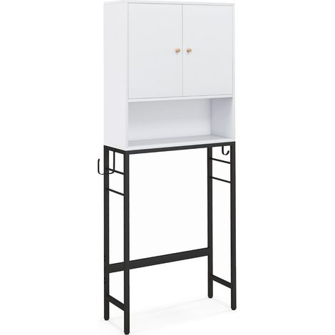 Armoire de rangement au-dessus des toilettes 23 x 63 x 165,5 cm gain de place design moderne finition blanche